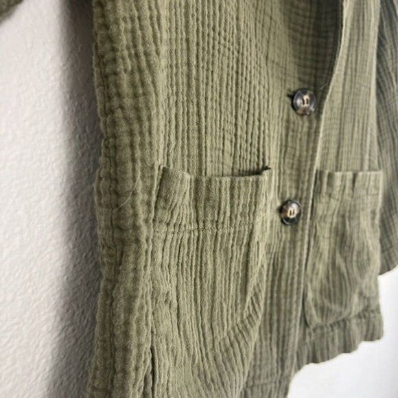 Madewell Olive Green Lightspun Dorset Slouchy Blazer Oversized Coat Size Medium - Picture 12 of 12